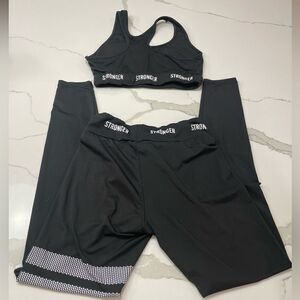 Stronger set of two. Leggings and bra